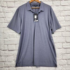 Travis Mathew Mens Heather Vintage Indigo Polo Shirt 2XL Golf Outdoors NEW
